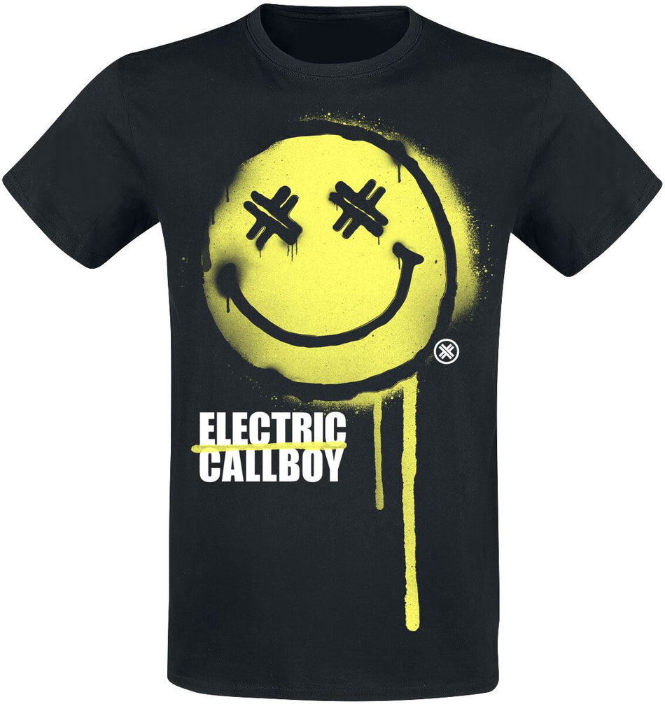 T-Shirt Manches courtes  de Electric Callboy - Spray Smile - S à 3XL - pour Homme - noir - Electric Callboy