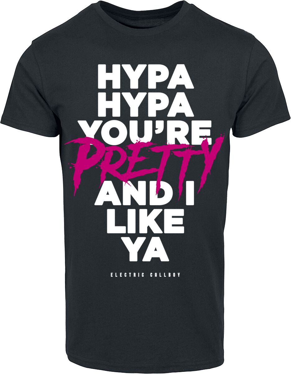 T-Shirt Manches courtes  de Electric Callboy - Hypa Hypa Lyrics - S à 3XL - pour Homme - noir - Electric Callboy
