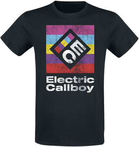 T-Shirt Manches courtes  de Electric Callboy - Square Logo - S à 3XL - pour Homme - noir - Electric Callboy