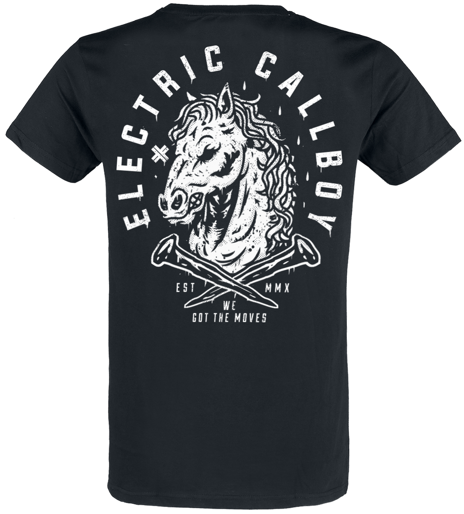 T-Shirt Manches courtes  de Electric Callboy - Dark Horse - S à 3XL - pour Homme - noir - Electric Callboy - View 2