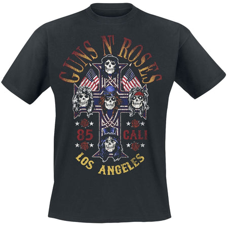 T-Shirt Manches courtes  de Guns N' Roses - Cali 1985 - S à 3XL - pour Homme - noir - Guns N' Roses