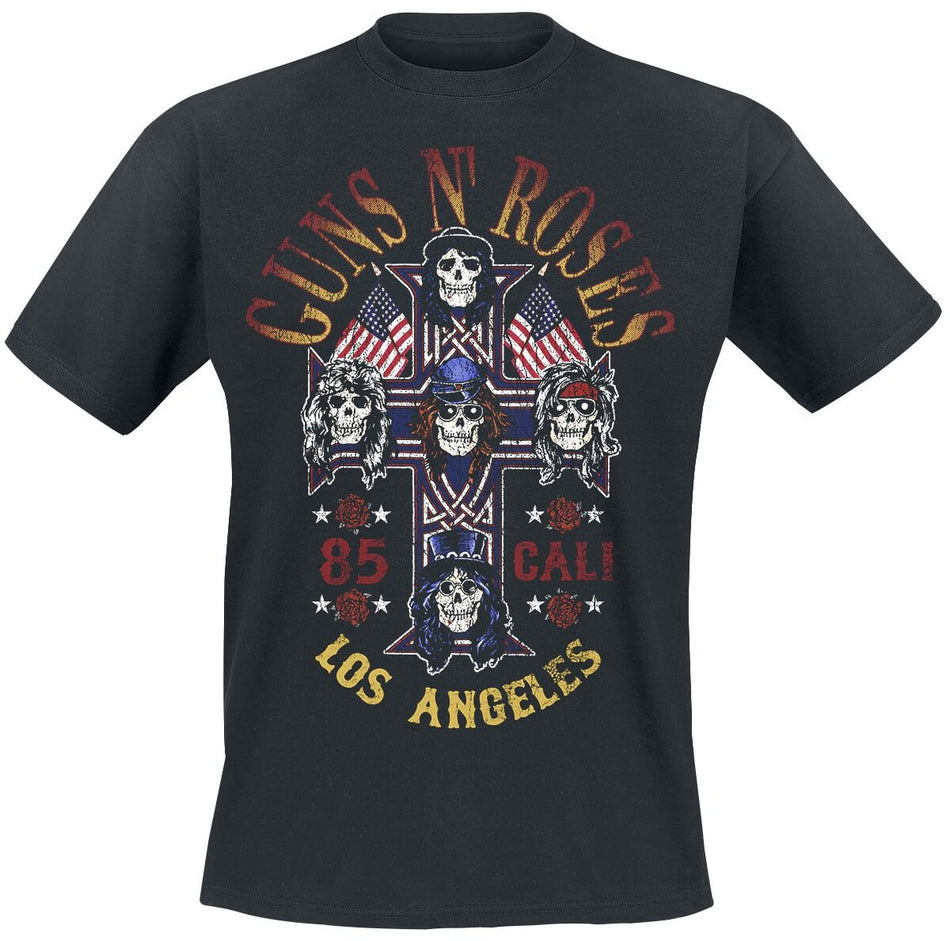 T-Shirt Manches courtes  de Guns N' Roses - Cali 1985 - S à 3XL - pour Homme - noir - Guns N' Roses