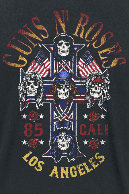 T-Shirt Manches courtes  de Guns N' Roses - Cali 1985 - S à 3XL - pour Homme - noir - Guns N' Roses - View 2