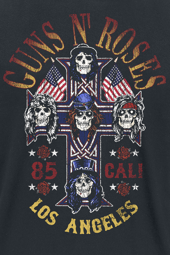 T-Shirt Manches courtes  de Guns N' Roses - Cali 1985 - S à 3XL - pour Homme - noir - Guns N' Roses - View 2