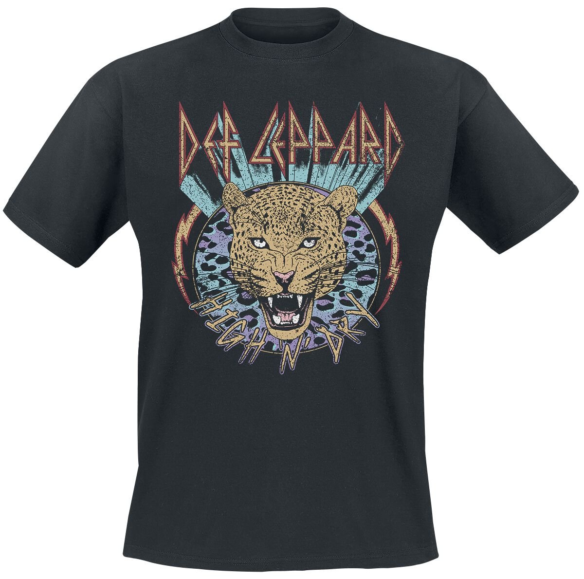 T-Shirt Manches courtes  de Def Leppard - High N Dry Leopard - M à 3XL - pour Homme - noir - Def Leppard