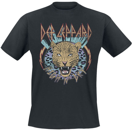 T-Shirt Manches courtes  de Def Leppard - High N Dry Leopard - M à 3XL - pour Homme - noir - Def Leppard