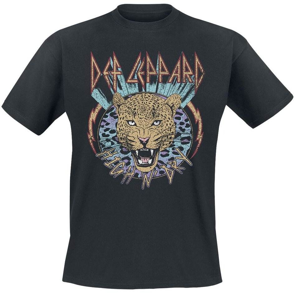 T-Shirt Manches courtes  de Def Leppard - High N Dry Leopard - M à 3XL - pour Homme - noir - Def Leppard