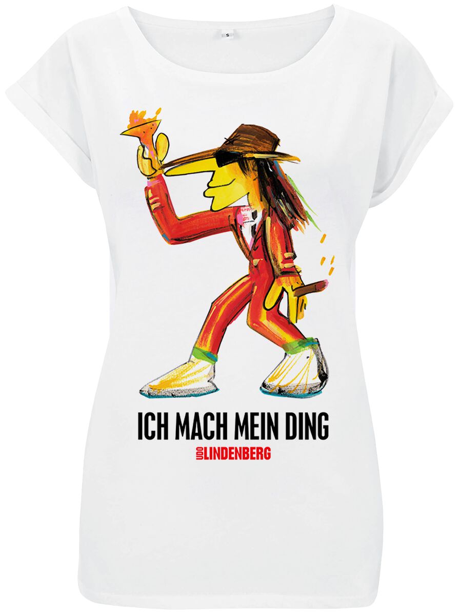 T-Shirt Manches courtes  de Udo Lindenberg - Ich mach mein Ding 2022 Shirt Women - S à M - pour Femme - blanc - Udo Lindenberg