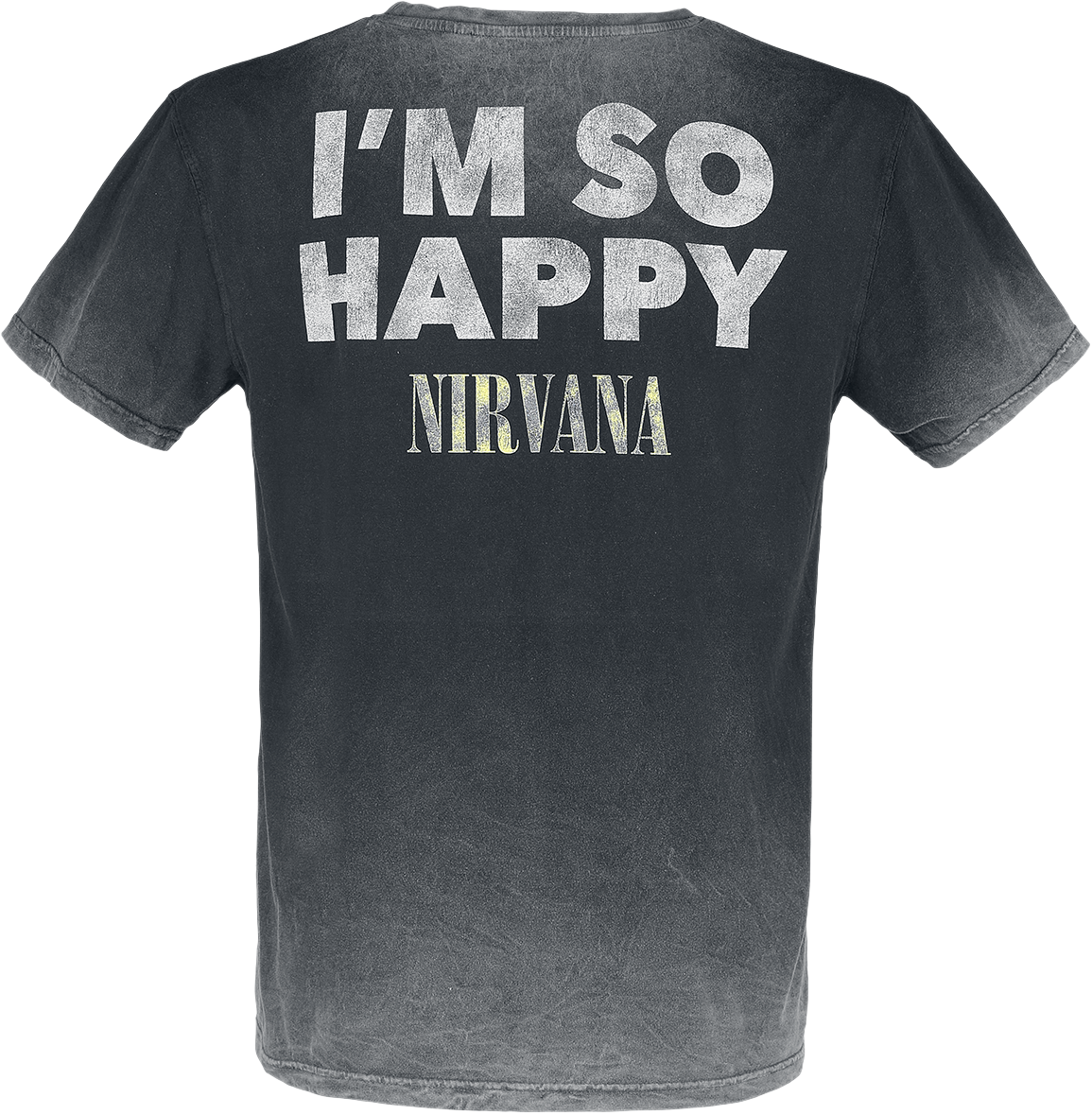 T-Shirt Manches courtes  de Nirvana - I'm So Happy - S à 3XL - pour Homme - gris - Nirvana - View 2
