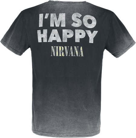 T-Shirt Manches courtes  de Nirvana - I'm So Happy - S à 3XL - pour Homme - gris - Nirvana - View 2