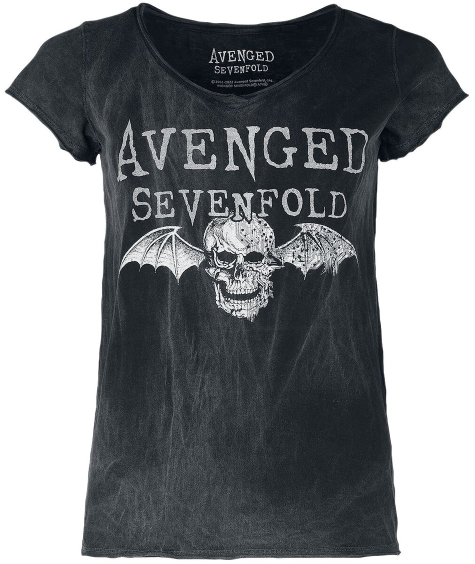T-Shirt Manches courtes  de Avenged Sevenfold - Deathbat - S à XXL - pour Femme - noir - Avenged Sevenfold