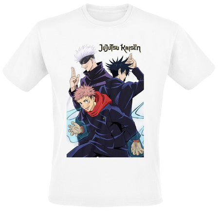 T-Shirt Manches courtes  de Jujutsu Kaisen - Trio - S à XXL - pour Homme - blanc - Jujutsu Kaisen