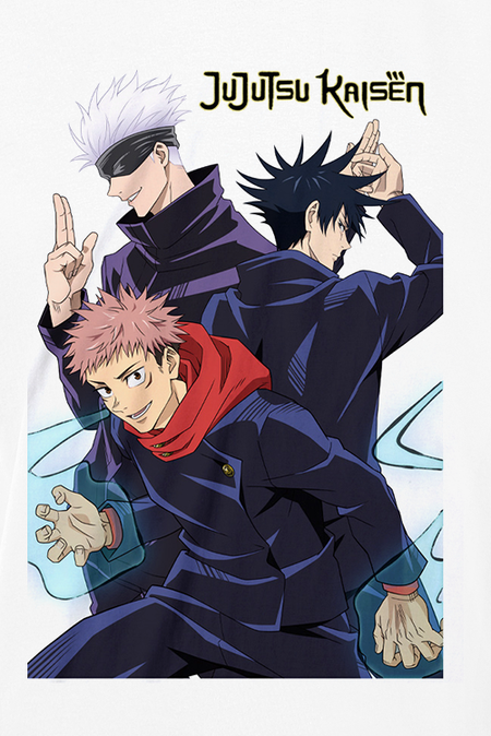 T-Shirt Manches courtes  de Jujutsu Kaisen - Trio - S à XXL - pour Homme - blanc - Jujutsu Kaisen - View 2