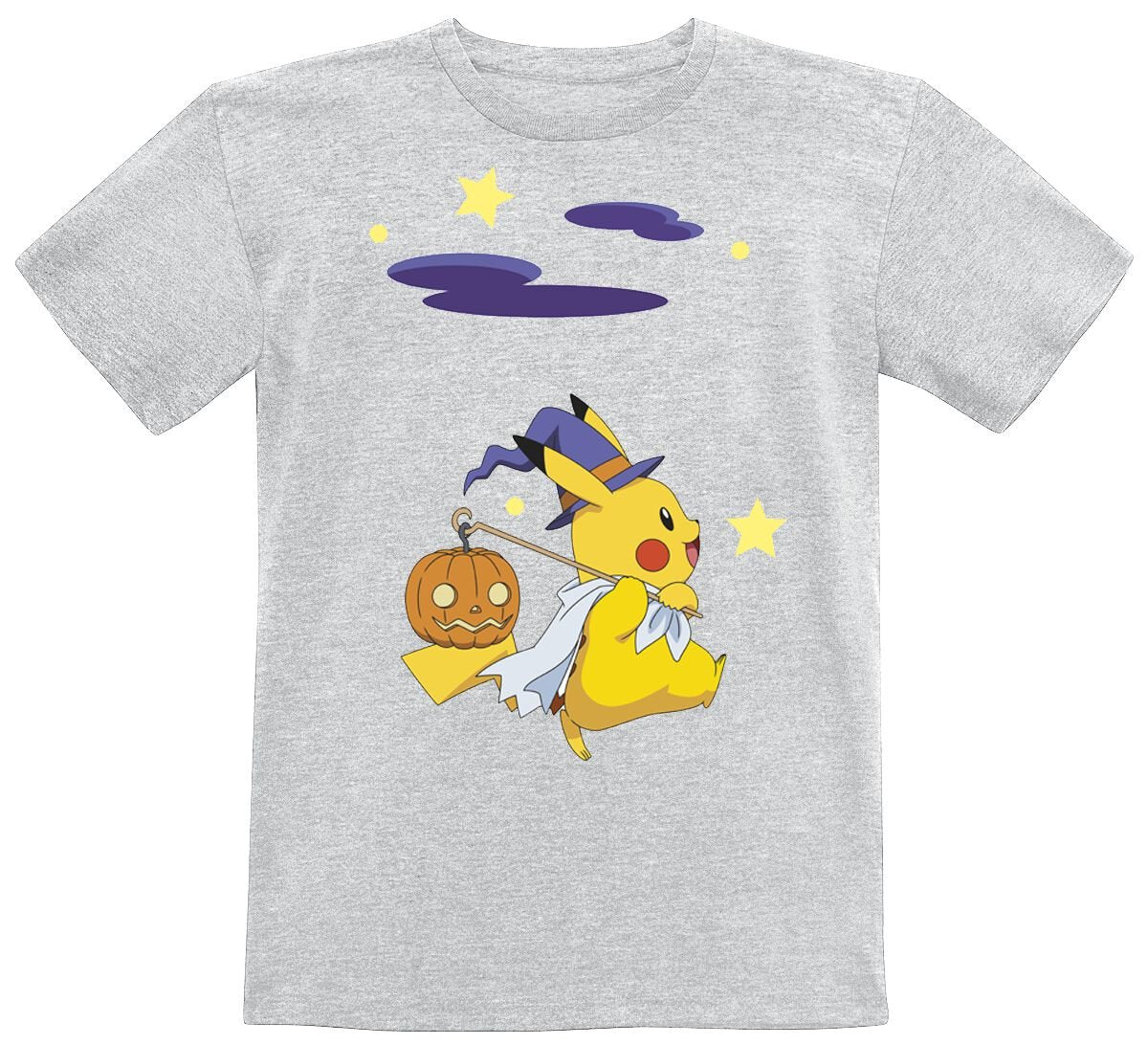 T-shirt Gaming de Pokémon - Enfants - Pikachu - Halloween - 140 à 164 - pour filles & garçonse - gris - Pokémon