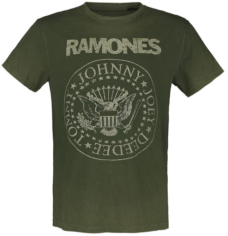 T-Shirt Manches courtes  de Ramones - Crest - S à 3XL - pour Homme - vert - Ramones