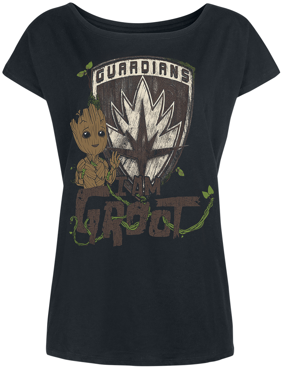 T-Shirt Manches courtes Disney de Les Gardiens De La Galaxie - I Am Groot - S à XXL - pour Femme - noir - Les Gardiens De La Galaxie - View 2