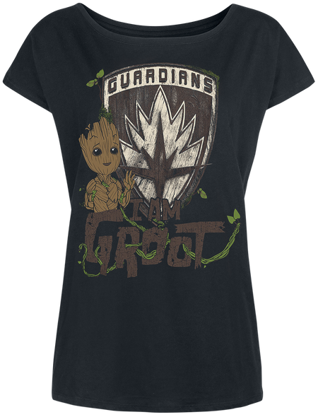 T-Shirt Manches courtes Disney de Les Gardiens De La Galaxie - I Am Groot - S à XXL - pour Femme - noir - Les Gardiens De La Galaxie - View 2