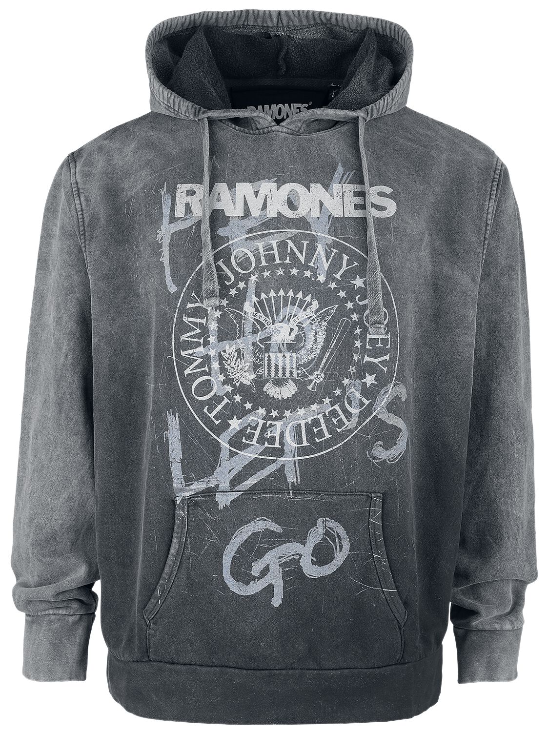 Sweat-shirt à capuche  de Ramones - Hey Ho Let's Go - S à XXL - pour Homme - gris - Ramones
