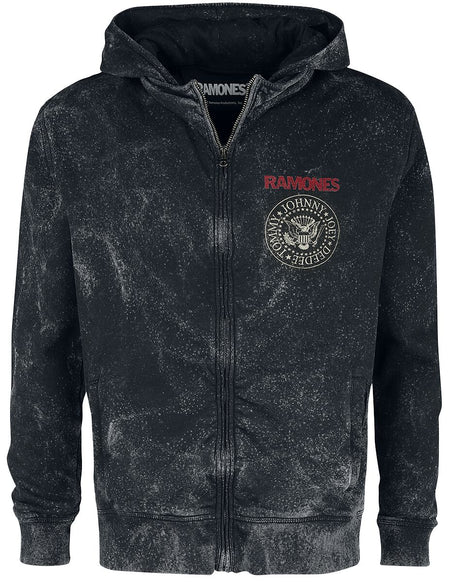 Sweat-shirt zippé à capuche  de Ramones - Crest - S à XXL - pour Homme - noir - Ramones