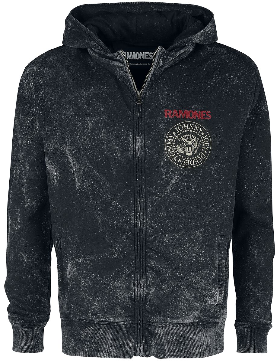 Sweat-shirt zippé à capuche  de Ramones - Crest - S à XXL - pour Homme - noir - Ramones