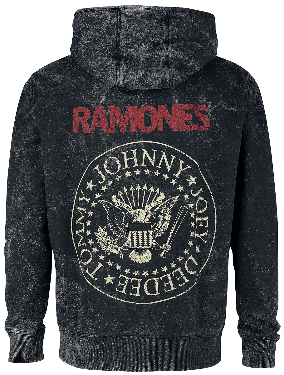 Sweat-shirt zippé à capuche  de Ramones - Crest - S à XXL - pour Homme - noir - Ramones - View 2