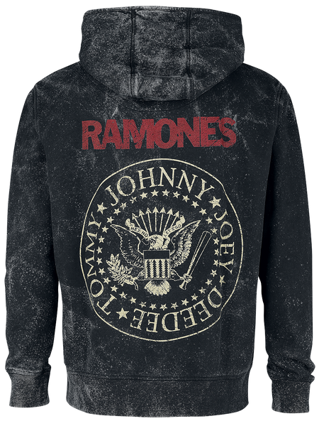 Sweat-shirt zippé à capuche  de Ramones - Crest - S à XXL - pour Homme - noir - Ramones - View 2