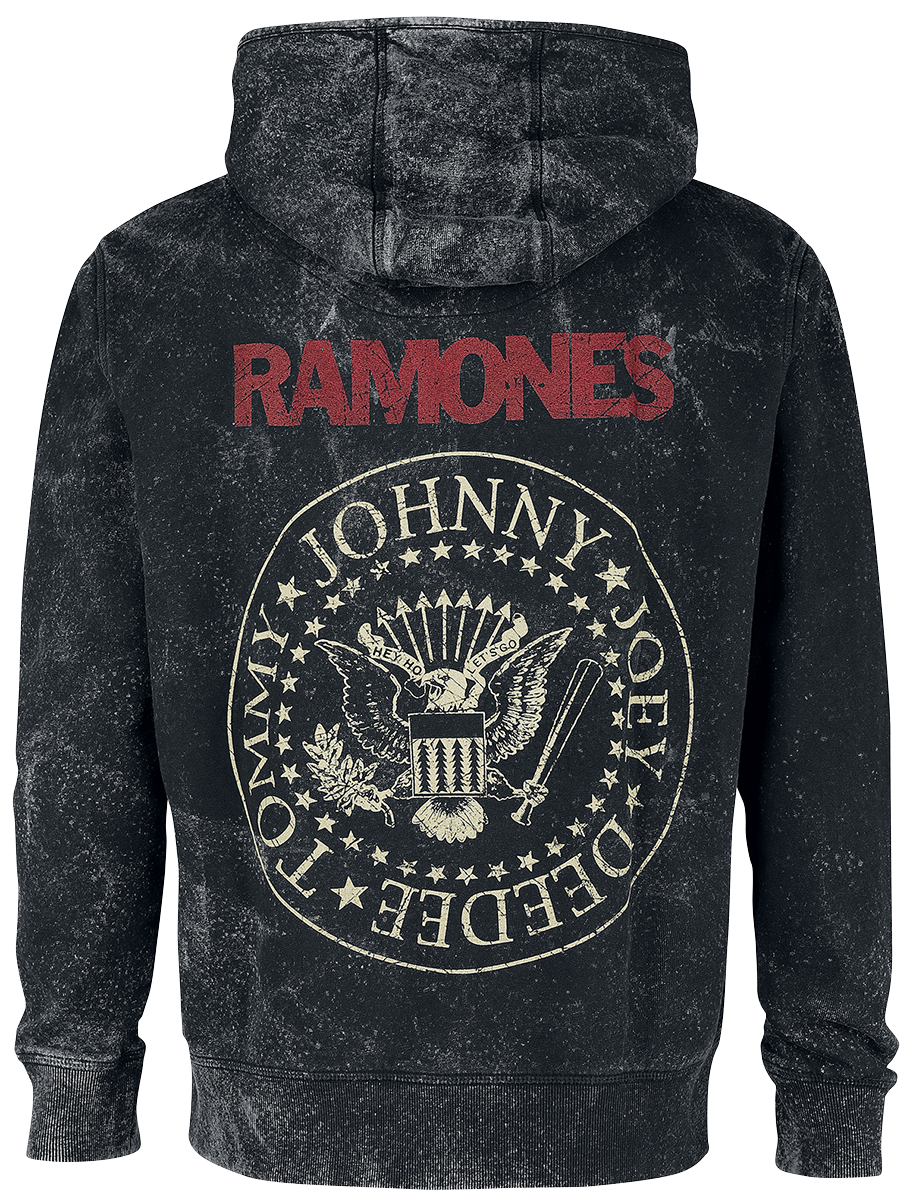 Sweat-shirt zippé à capuche  de Ramones - Crest - S à XXL - pour Homme - noir - Ramones - View 2