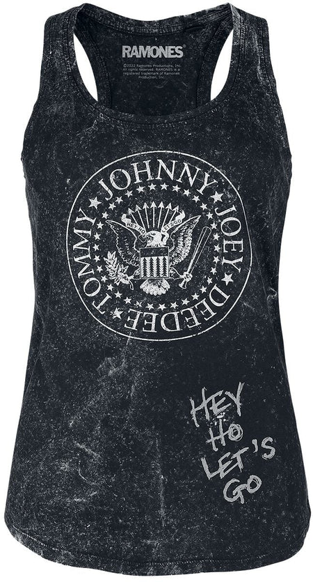 Top  de Ramones - Hey Ho Let's Go - S à XXL - pour Femme - noir - Ramones