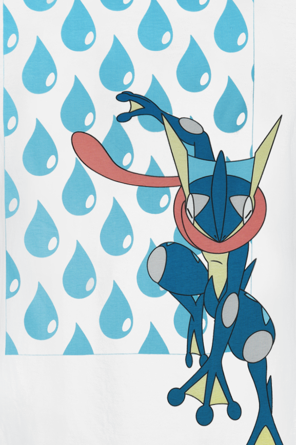 T-Shirt Manches courtes Gaming de Pokémon - Greninja -  Water Drop - L - pour Homme - blanc - Pokémon - View 2