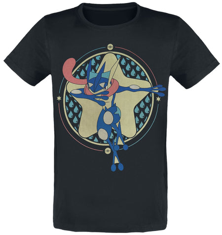 T-Shirt Manches courtes Gaming de Pokémon - Greninja - Star - L - pour Homme - noir - Pokémon