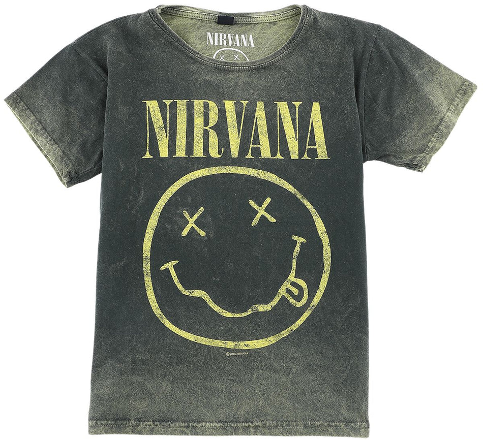 T-shirt  de Nirvana - Kids - Logo - 110/116 à 158/164 - pour filles & garçonse - vert - Nirvana