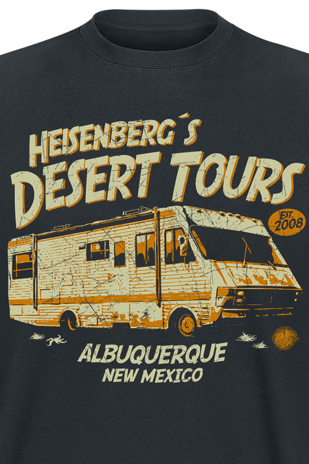 T-Shirt Manches courtes  de Breaking Bad - Heisenberg`s Desert Tours - S à XXL - pour Homme - noir - Breaking Bad - View 2
