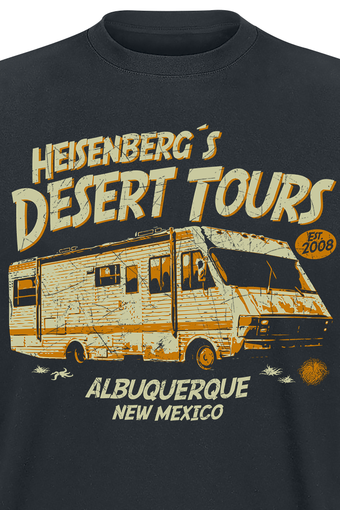 T-Shirt Manches courtes  de Breaking Bad - Heisenberg`s Desert Tours - S à XXL - pour Homme - noir - Breaking Bad - View 2