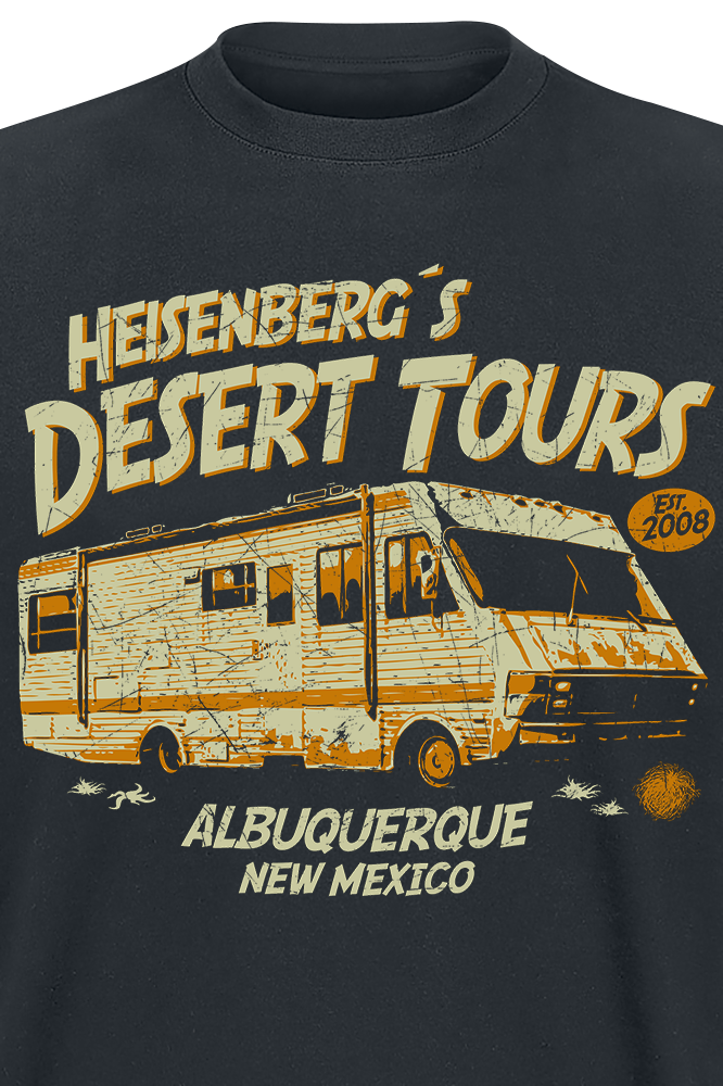 T-Shirt Manches courtes  de Breaking Bad - Heisenberg`s Desert Tours - S à XXL - pour Homme - noir - Breaking Bad - View 2