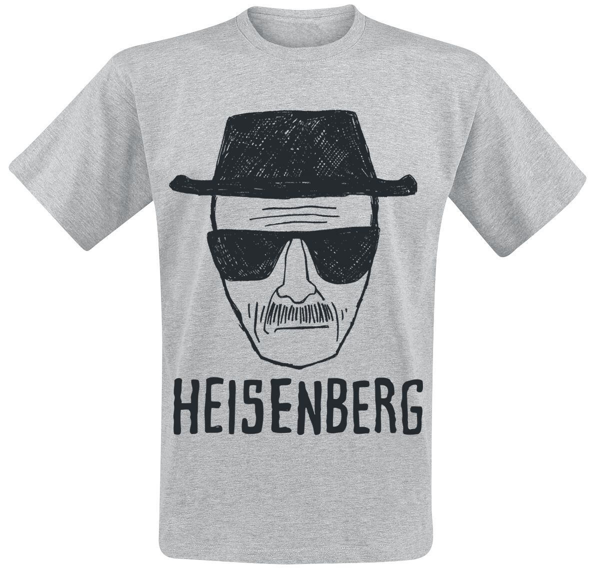 T-Shirt Manches courtes  de Breaking Bad - Heisenberg - S à XXL - pour Homme - gris - Breaking Bad