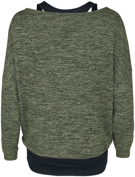 T-shirt manches longues  de Forplay - Billie - S à XXL - pour Femme - noir/olive - Forplay - View 2