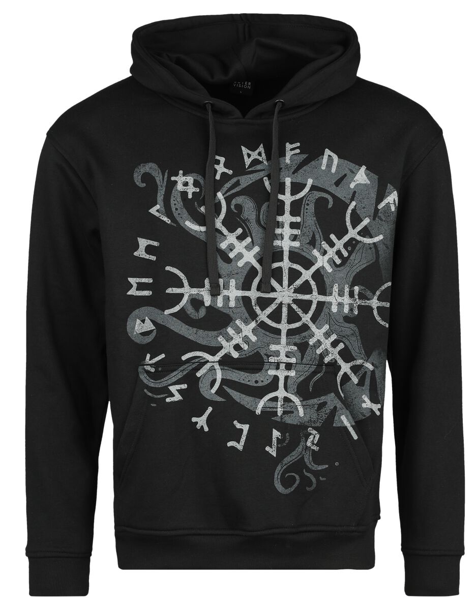 Sweat-shirt à capuche  de Outer Vision - Vicero Shield - S à XXL - pour Homme - noir - Outer Vision
