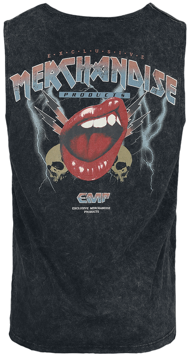 Top  de Collection EMP Stage - Débardeur avec imprimé logo EMP rock - S à M - pour Homme - noir - Collection EMP Stage - View 2