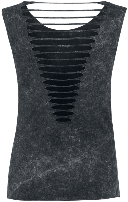 Top  de Collection EMP Stage - Débardeur avec imprimé logo EMP rock - S à XL - pour Femme - noir - Collection EMP Stage - View 2