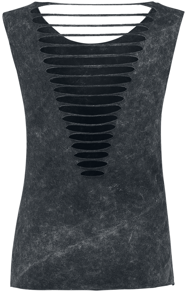 Top  de Collection EMP Stage - Débardeur avec imprimé logo EMP rock - S à XL - pour Femme - noir - Collection EMP Stage - View 2