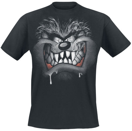 T-Shirt Manches courtes  de Looney Tunes - Taz - S à XXL - pour Homme - noir - Looney Tunes