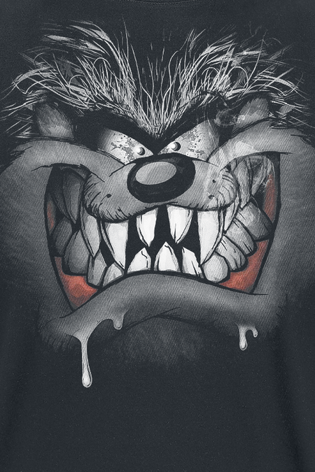 T-Shirt Manches courtes  de Looney Tunes - Taz - S à XXL - pour Homme - noir - Looney Tunes - View 2