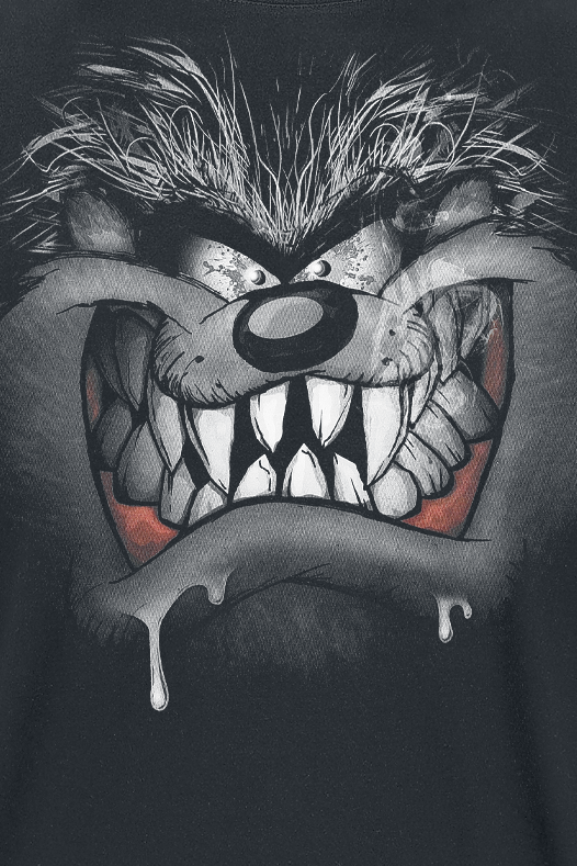 T-Shirt Manches courtes  de Looney Tunes - Taz - S à XXL - pour Homme - noir - Looney Tunes - View 2