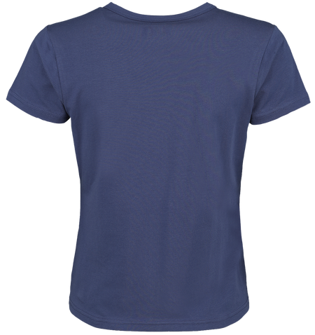 T-Shirt Manches courtes  de Black Premium by EMP - T-shirt bleu plissé à l'avant - XS à XL - pour Femme - bleu - Black Premium by EMP - View 2