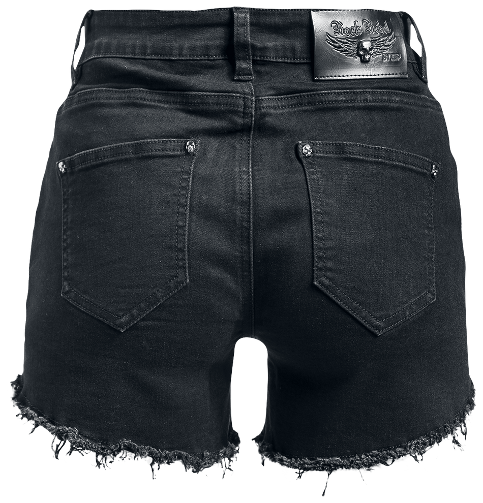 Short  de Rock Rebel by EMP - Short Noir avec Strass - 27 à 28 - pour Femme - noir - Rock Rebel by EMP - View 2