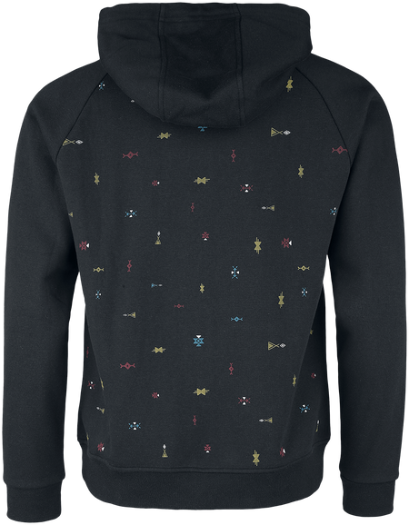 Sweat-shirt zippé à capuche  de RED by EMP - Sweat à capuche avec imprimé Aztèque - M - pour Homme - noir - RED by EMP - View 2