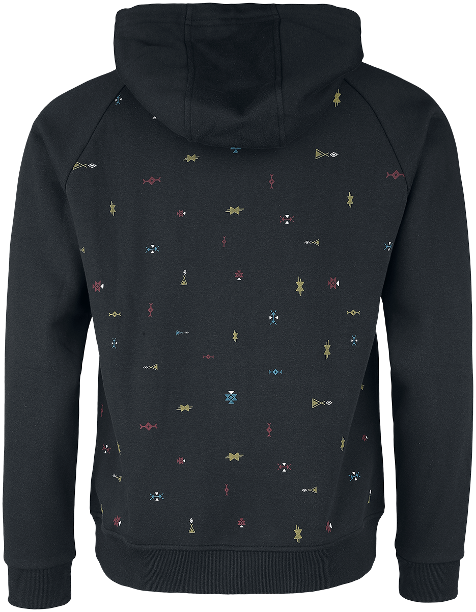 Sweat-shirt zippé à capuche  de RED by EMP - Sweat à capuche avec imprimé Aztèque - M - pour Homme - noir - RED by EMP - View 2