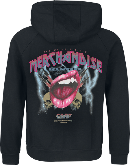 Sweat-shirt zippé à capuche  de Collection EMP Stage - Sweat à capuche avec logo EMP vintage années 80 - S à XXL - pour Homme - noir - Collection EMP Stage - View 2