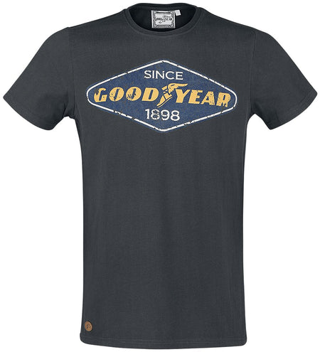 T-Shirt Manches courtes Rockabilly de GoodYear - East Lake - S à 3XL - pour Homme - gris - Goodyear