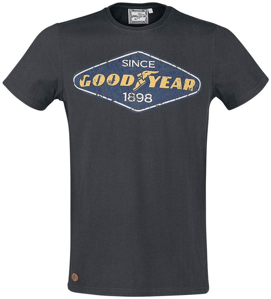 T-Shirt Manches courtes Rockabilly de GoodYear - East Lake - S à 3XL - pour Homme - gris - Goodyear